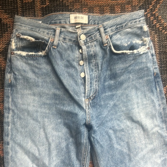 AGOLDE Riley High Rise Straight Crop in Frequency - Picture 4 of 8